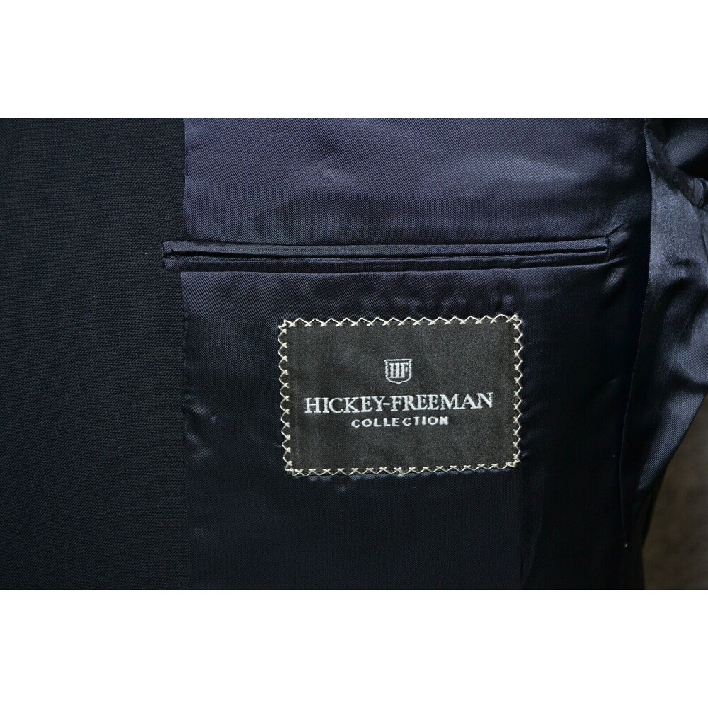 Hickey Freeman Boardroom Suit Jacket 42R Navy Blue Wool Blazer Union Made in USA - Picture 10 of 15